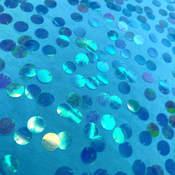 Vintage sequin baby blue top - Picture 3 of 3